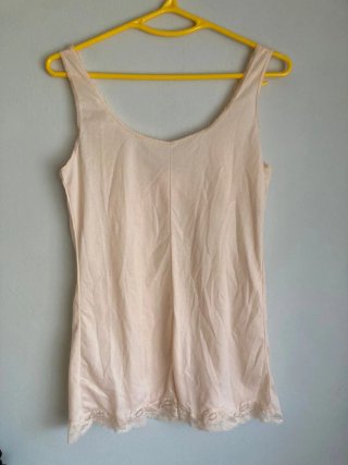 Mini vestido lencero encaje años 70