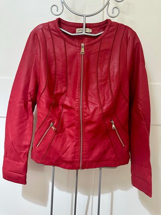 Cazadora polipiel roja talla L