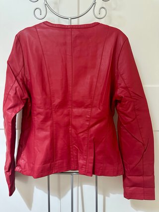 Cazadora polipiel roja talla L