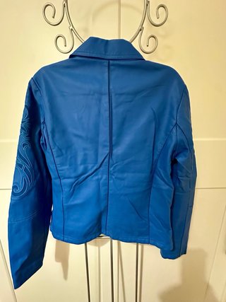 Cazadora polipiel azul