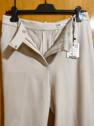 Pantalón mujer beige