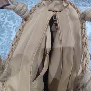 Bolso de verano de rafia y piel