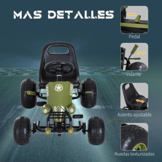 Go Kart de Pedales Racing para Niños 3-6 Años