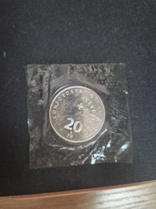 Moneda Suiza 20 Francos Plata 2012