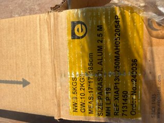 Sombrilla grande de aluminio, 2.5 m