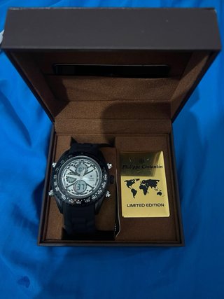 Reloj Philippe Costantin Negro y Plateado