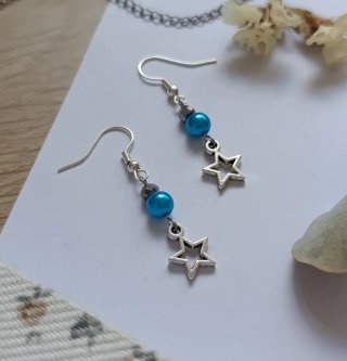 Pendientes artesanales de estrella