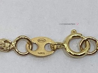 cadena oro 9k con piedra con circonita 22cm