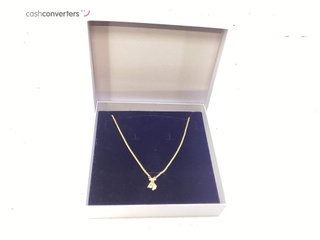 cadena oro 9k con piedra con circonita 22cm