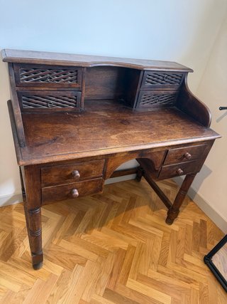 Escritorio vintage 8 cajones madera teka