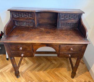 Escritorio vintage 8 cajones madera teka