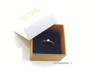 anillo oro 18k con piedra con circonita