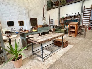 Banco de trabajo madera y metal