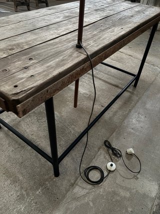 Banco de trabajo madera y metal