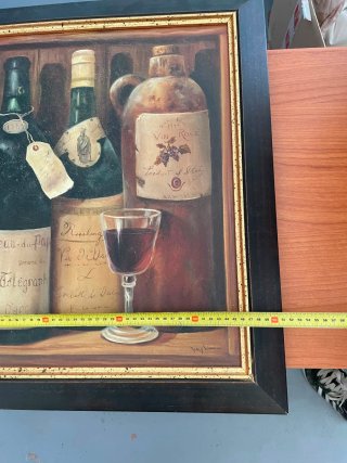 Quadro vintage Natura Morta Vino "Nancy Wiseman"
