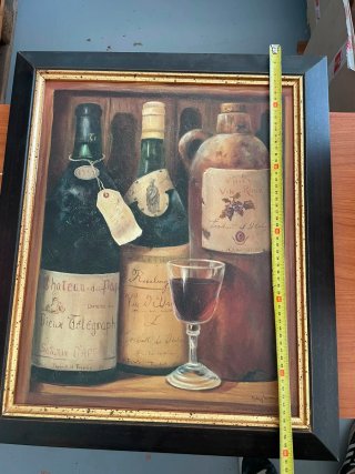 Quadro vintage Natura Morta Vino "Nancy Wiseman"