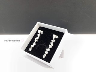 pendientes plata 925mm con piedra con circonita
