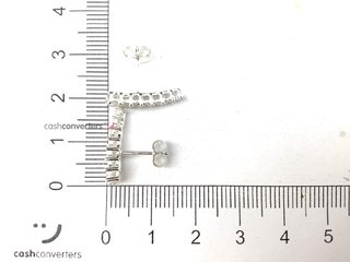 pendientes plata 925mm con piedra con circonita