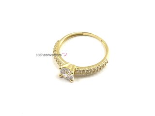 anillo oro 18k con piedra con circonita