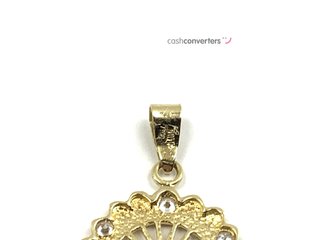 colgante oro 18k con piedra con circonita
