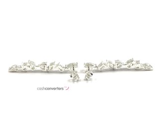 pendientes plata 925mm con piedra con circonita