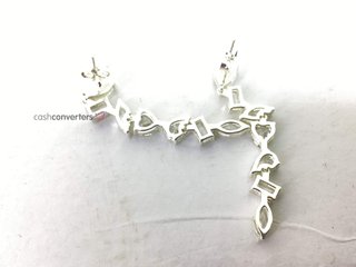 pendientes plata 925mm con piedra con circonita