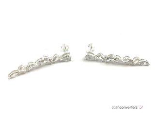 pendientes plata 925mm con piedra con circonita
