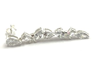 pendientes plata 925mm con piedra con circonita
