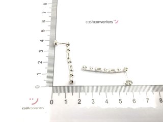 pendientes plata 925mm con piedra con circonita