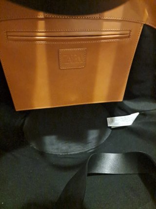 Zara.Capazo Piel Marrón XXL