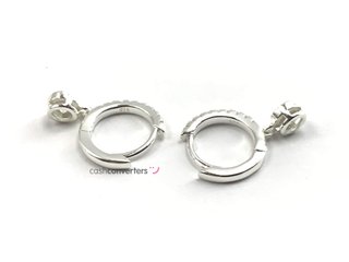 argollas plata 925mm con piedra con circonita