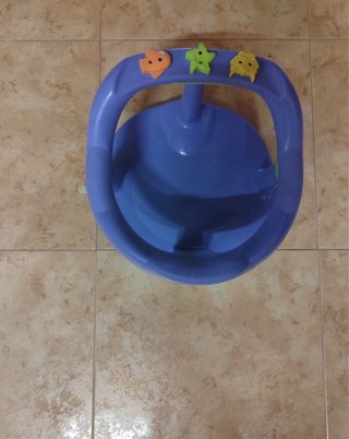 Asiento de baño para bebé azul