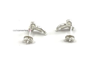 pendientes plata 925mm con piedra con circonita