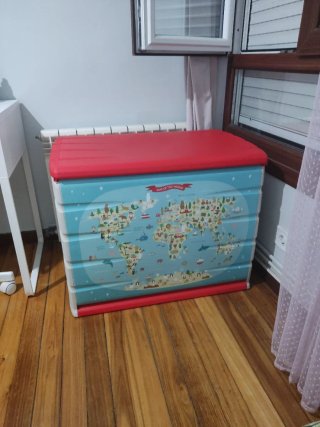 Baúl infantil mapa del mundo