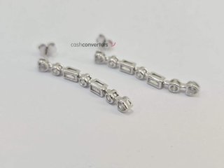 pendientes plata 925mm con piedra con circonita