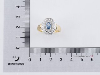 anillo oro 18k con piedra con circonita