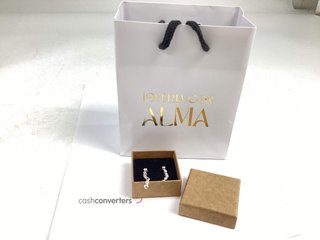 pendientes plata 925mm con piedra con circonita