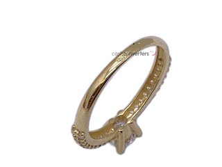 anillo oro 18k con piedra con circonita