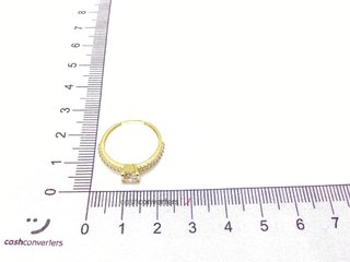 anillo oro 18k con piedra con circonita
