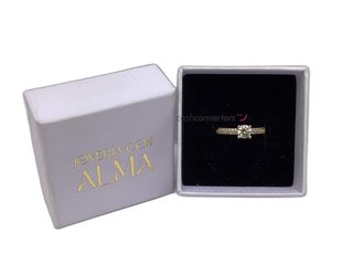 anillo oro 18k con piedra con circonita