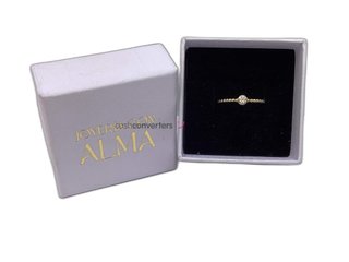 anillo oro 18k con piedra con circonita