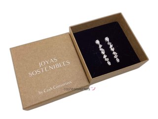pendientes plata 925mm con piedra con circonita