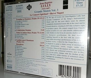 CD Lully: Grand Motets Vol. 3 Naxos