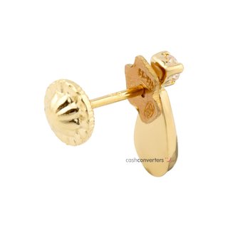 pendientes oro 18k con piedra con circonita