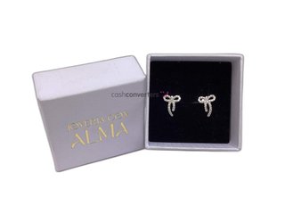 pendientes plata 925mm con piedra con circonita