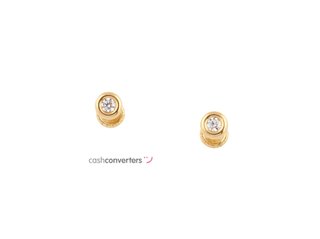 pendientes oro 18k con piedra con circonita