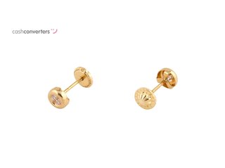pendientes oro 18k con piedra con circonita