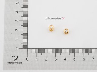pendientes oro 18k con piedra con circonita