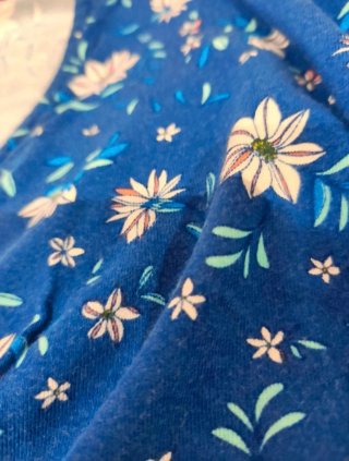 Mono playero kimono flores azul
