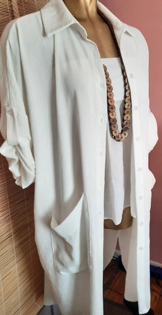Túnica blanca talla única
